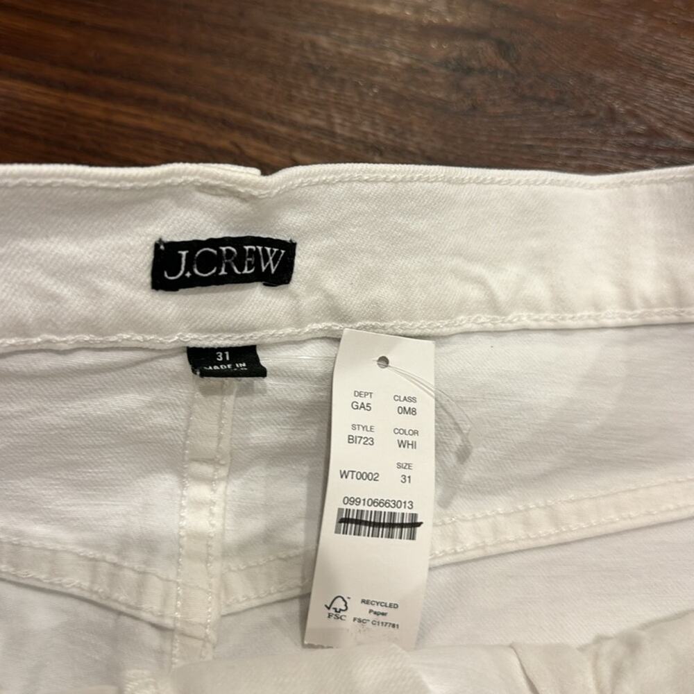 J.Crew NWT White Denim MIDI Skirt. - Picture 7 of 7